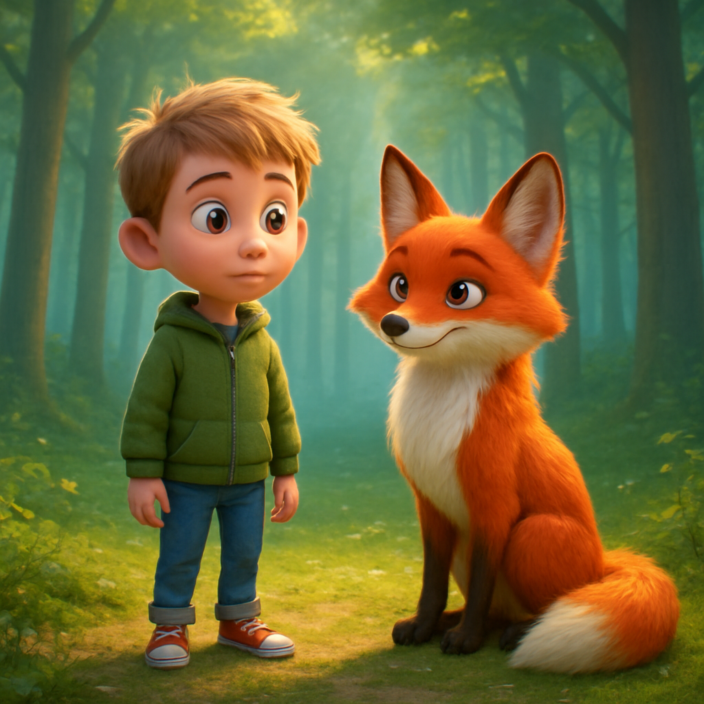 Dawidek and the Red Fox in the Big Forest